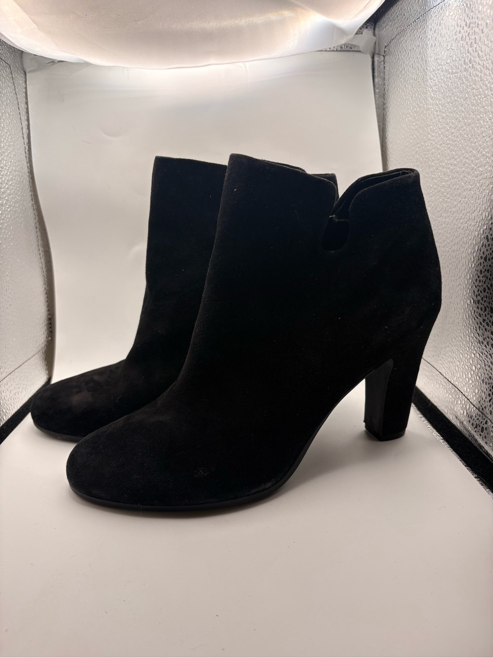 Sam Edelman Black Suede High Heel Ankle Booties